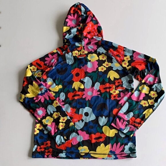 NEW Hanna Andersson Girl UV Black Floral Hoodie  12 Years 150 Cm - Picture 2 of 10